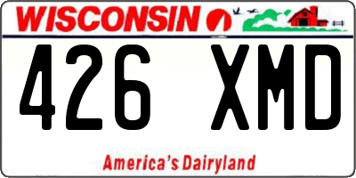 WI license plate 426XMD