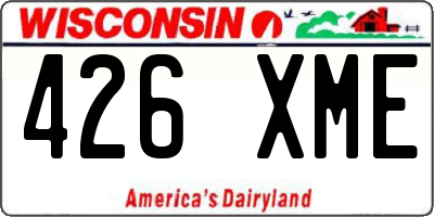 WI license plate 426XME