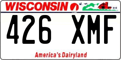WI license plate 426XMF