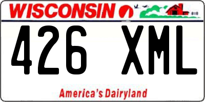 WI license plate 426XML