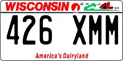 WI license plate 426XMM