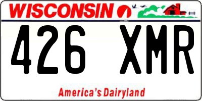 WI license plate 426XMR