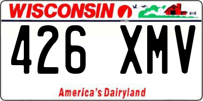 WI license plate 426XMV