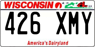 WI license plate 426XMY