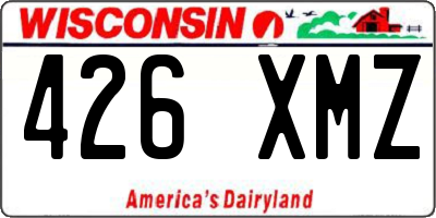 WI license plate 426XMZ