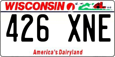 WI license plate 426XNE