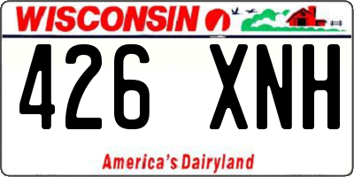 WI license plate 426XNH