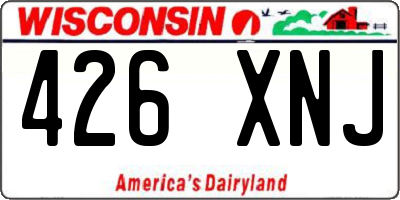 WI license plate 426XNJ