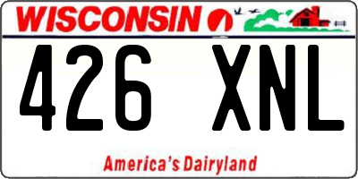 WI license plate 426XNL