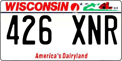 WI license plate 426XNR