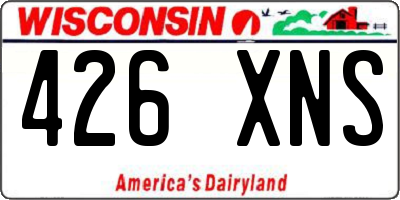 WI license plate 426XNS