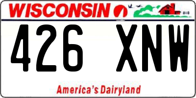 WI license plate 426XNW