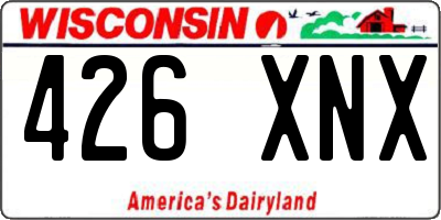 WI license plate 426XNX