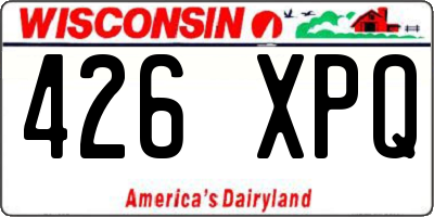 WI license plate 426XPQ