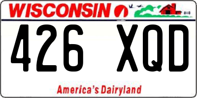 WI license plate 426XQD