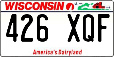 WI license plate 426XQF