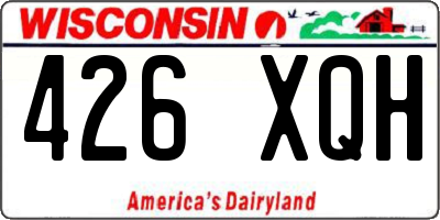 WI license plate 426XQH
