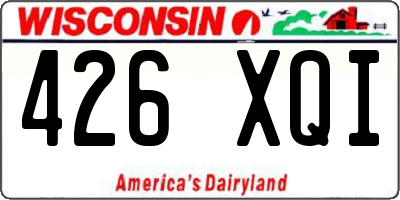 WI license plate 426XQI