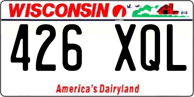 WI license plate 426XQL