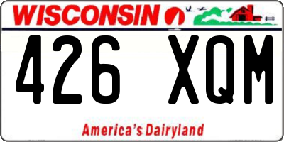 WI license plate 426XQM