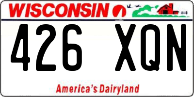 WI license plate 426XQN