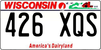 WI license plate 426XQS