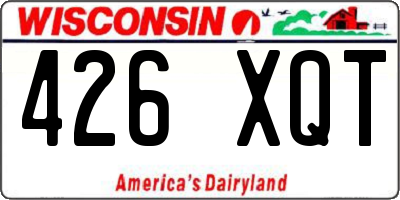 WI license plate 426XQT