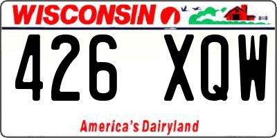 WI license plate 426XQW