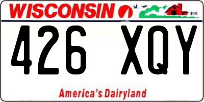 WI license plate 426XQY
