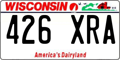 WI license plate 426XRA