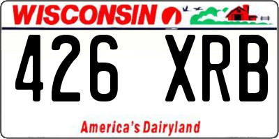WI license plate 426XRB