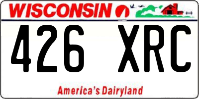 WI license plate 426XRC