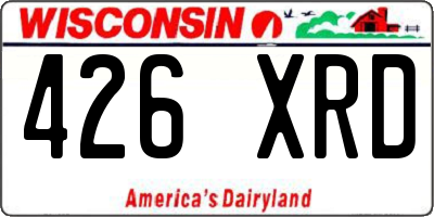 WI license plate 426XRD