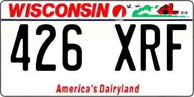 WI license plate 426XRF