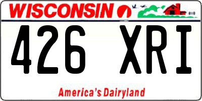 WI license plate 426XRI