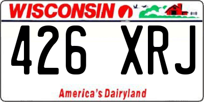 WI license plate 426XRJ