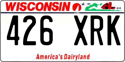WI license plate 426XRK
