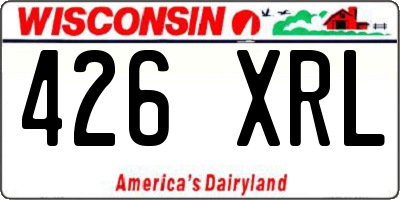 WI license plate 426XRL