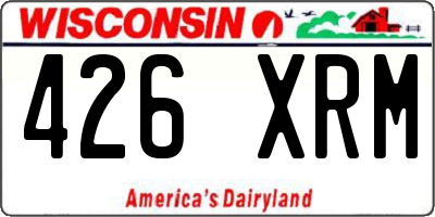 WI license plate 426XRM