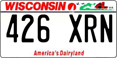 WI license plate 426XRN