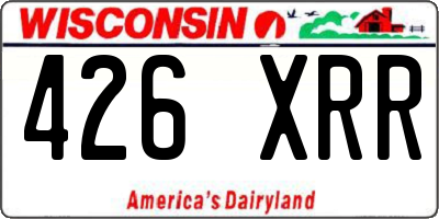 WI license plate 426XRR