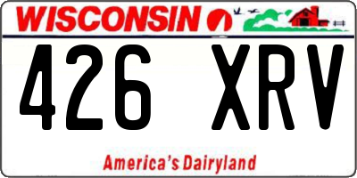 WI license plate 426XRV