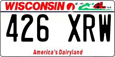 WI license plate 426XRW