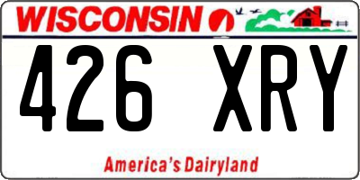 WI license plate 426XRY