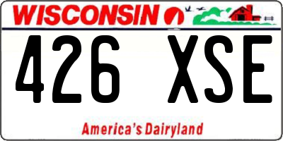 WI license plate 426XSE