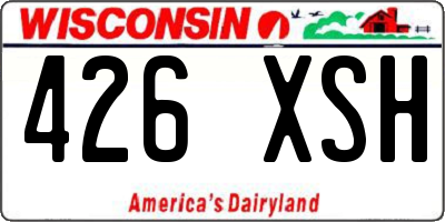 WI license plate 426XSH
