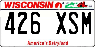 WI license plate 426XSM