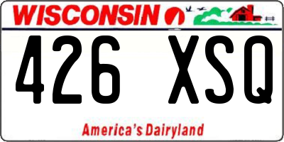 WI license plate 426XSQ