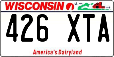 WI license plate 426XTA