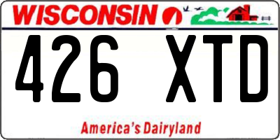 WI license plate 426XTD